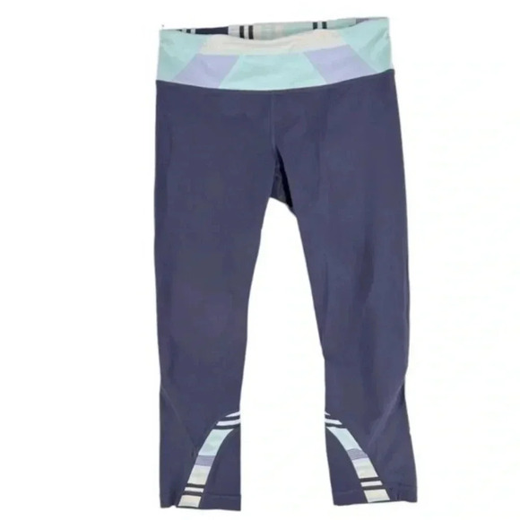 Lululemon blue Cropped Capri Legging size 4 - Picture 1 of 12